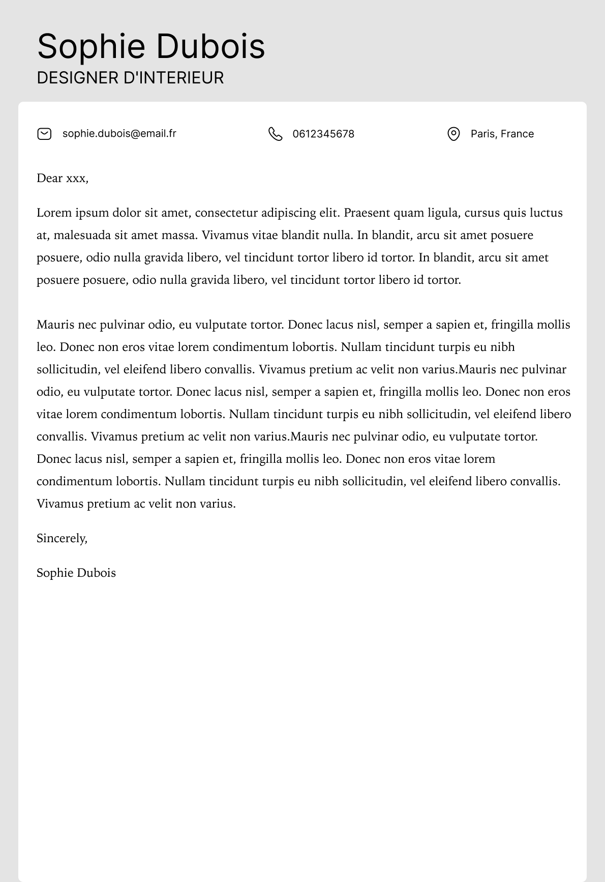 CV Équilibre